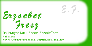 erzsebet fresz business card